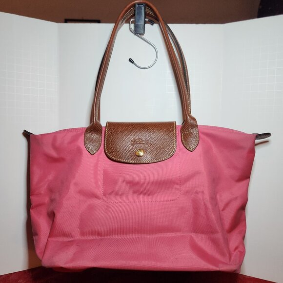 Longchamp Handbags - Longchamp Le Pliage Medium Pink Tote Bag